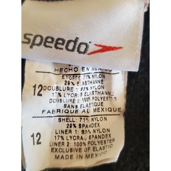 Speedo Women's One Piece Swimsuit Sz 12 Navy Tropical‎ Print - Picture 8 of 8